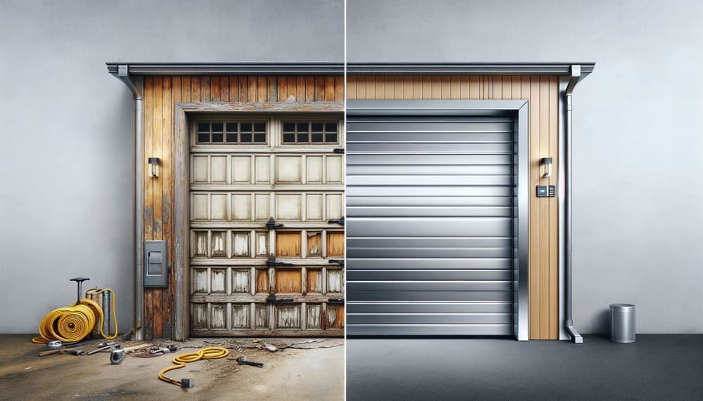Garage door work in Lowell