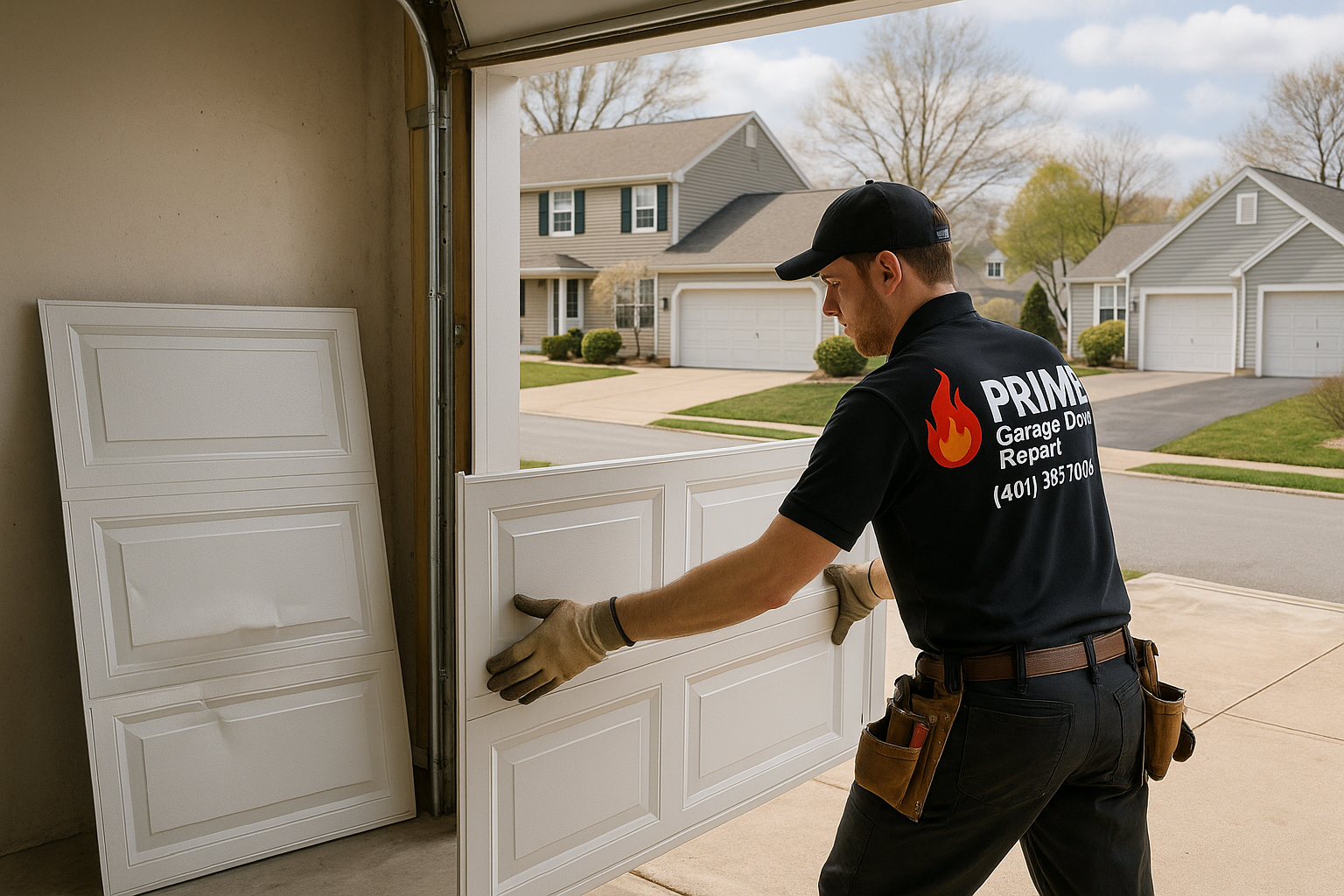 Garage Door Panel Replacement in Merrimac