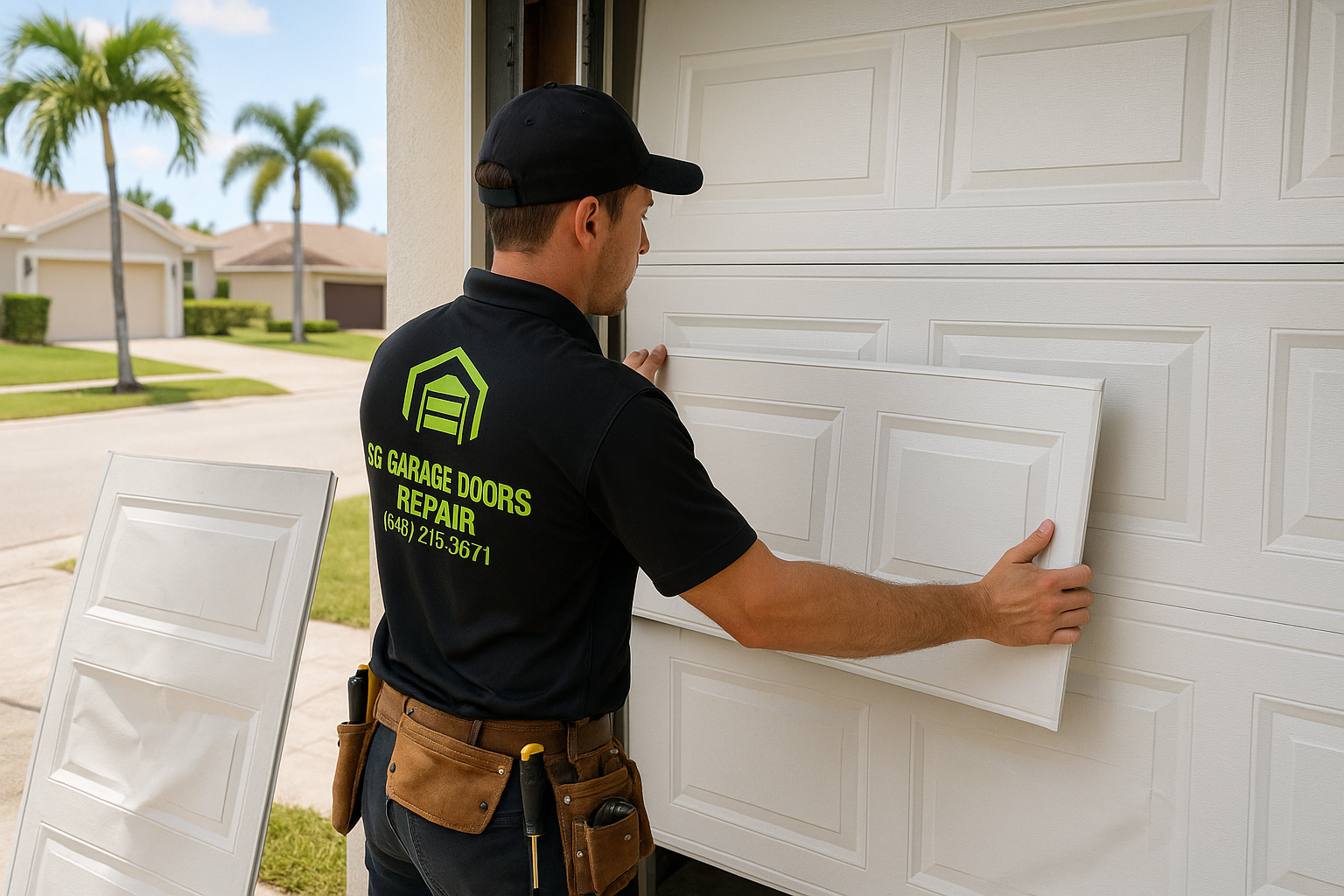 Garage Door Panel Replacement in Dunstable