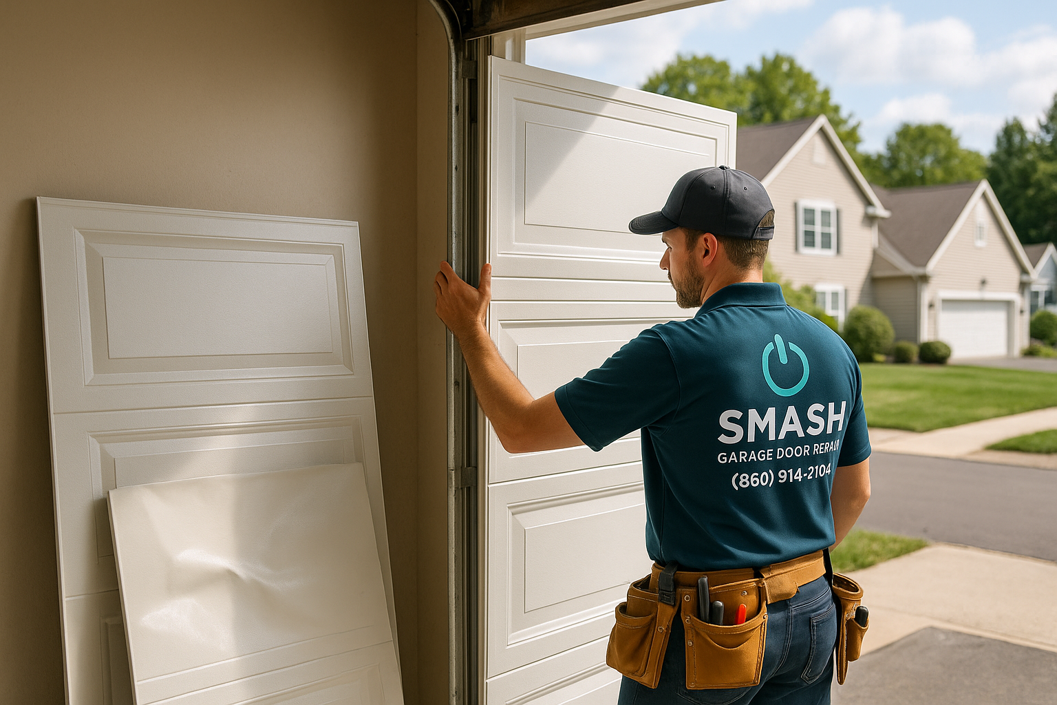 Garage Door Panel Replacement in Londonderry