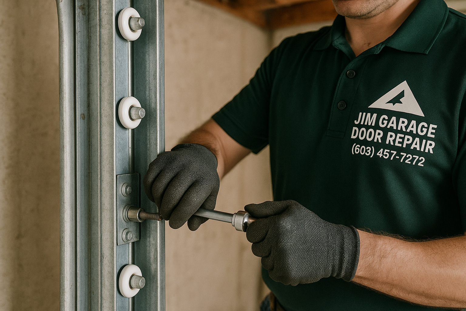 Garage Door Track Repair in Dracut