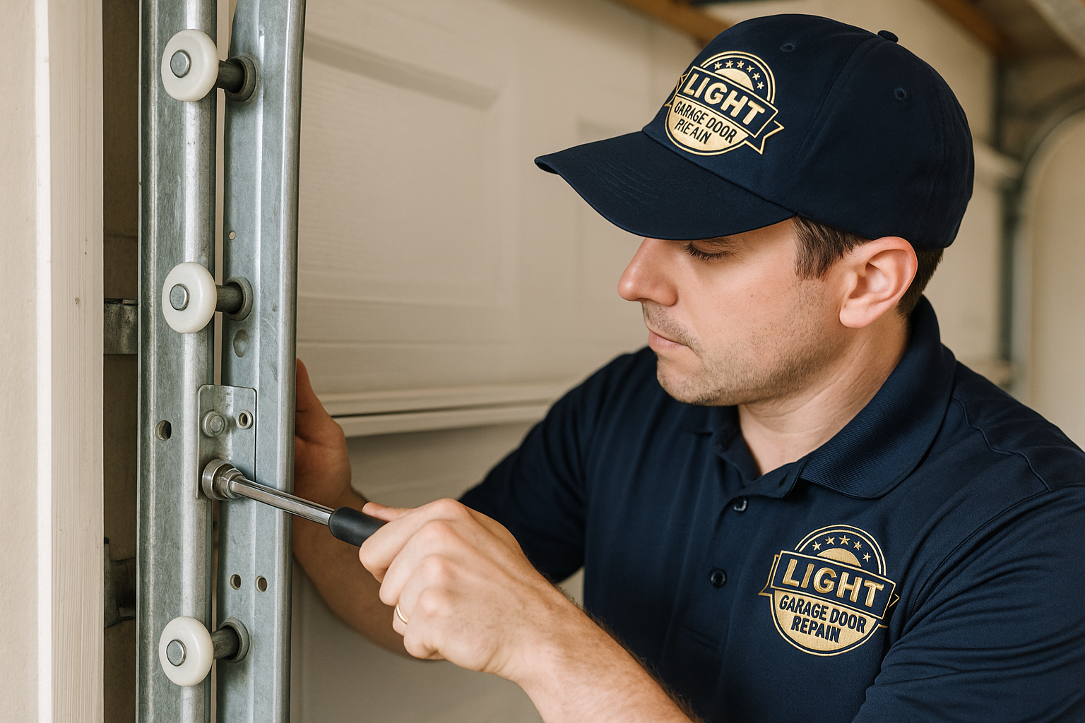 Garage Door Track Repair in Woburn