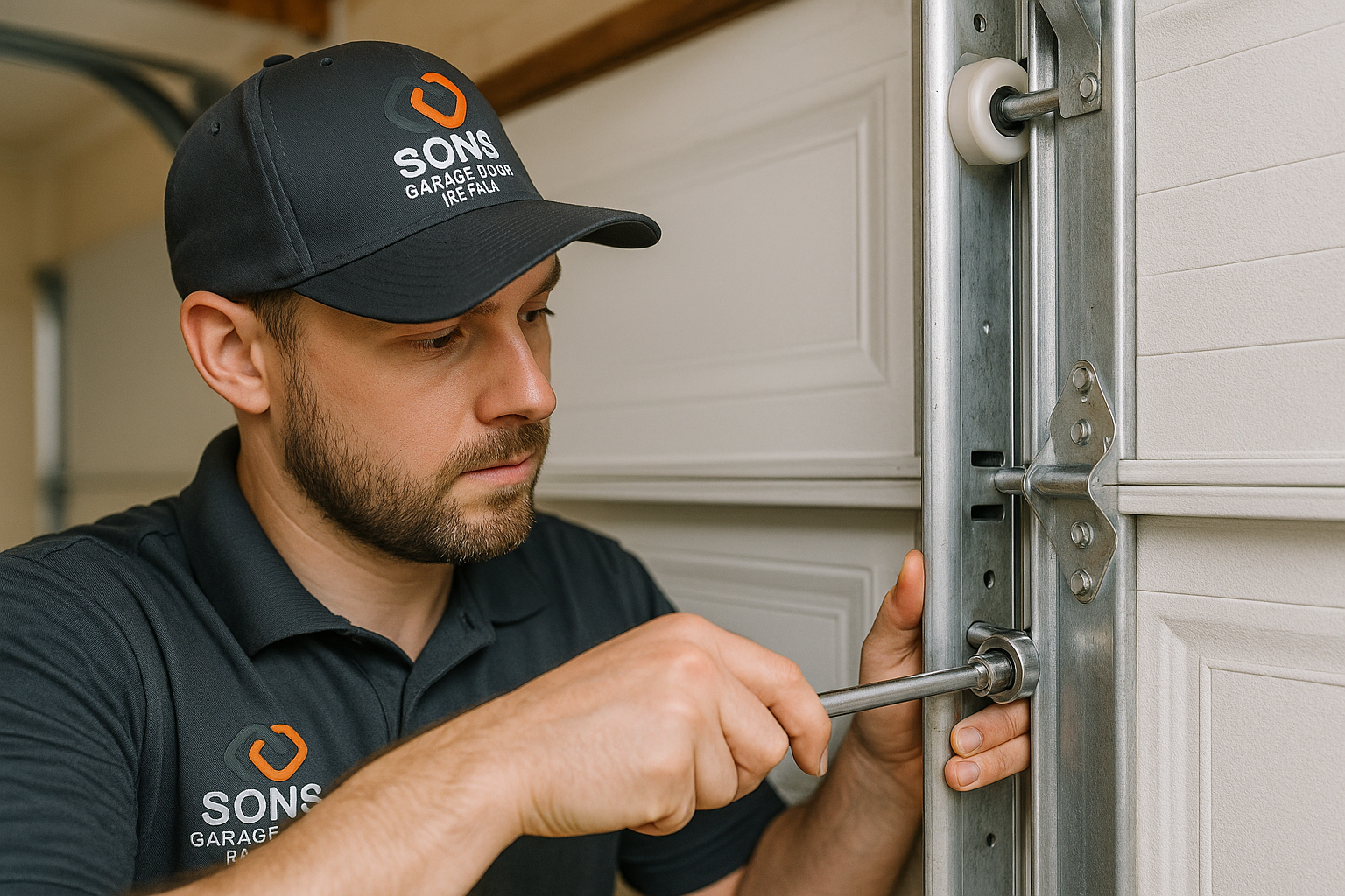 Garage Door Track Repair in Derry