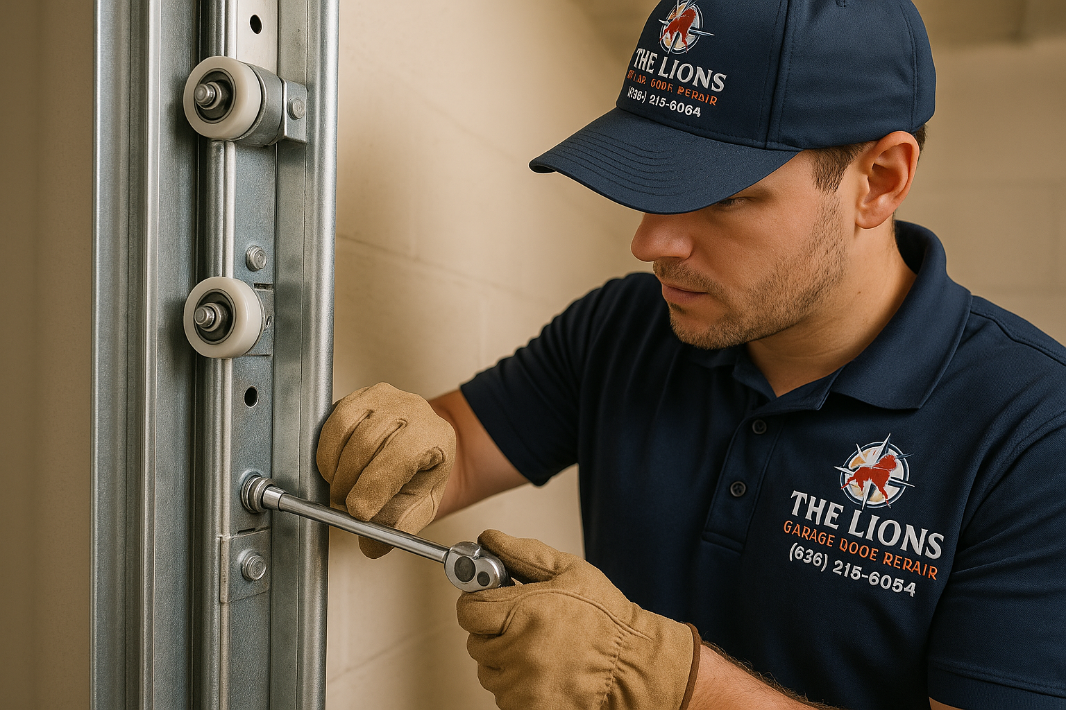 Garage Door Track Repair in Groveland