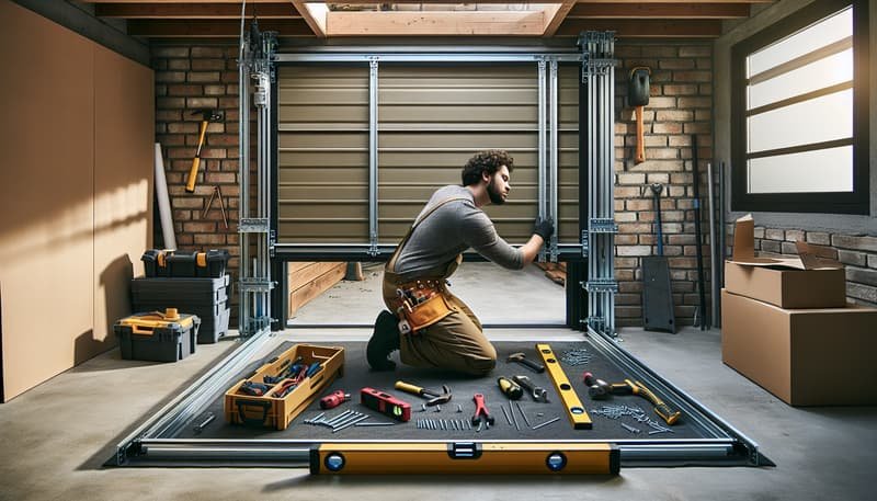 Garage Door Track Repair in Newton